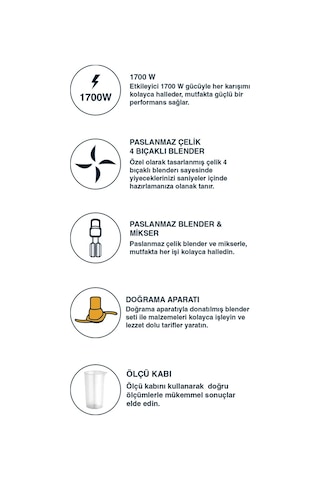 Fakir Multi Blend 1700 W Blender Seti