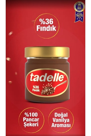 Tadelle Parça Fındıklı Kakaolu Fındık Ezmesi 200 Gr X 6 Adet