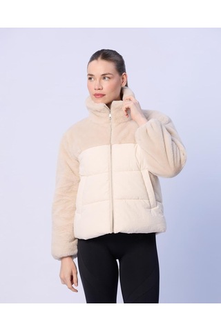 Kappa Elena Kadın Ekru Regular Sherpa Mont