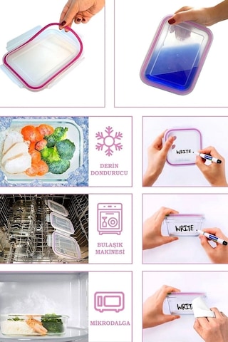 Glasslock 2'li Dikdörtgen Cam Saklama Kapları