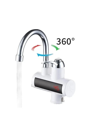 Novahub Drkf3 Paslanmaz Çelik Sıcak Su Musluğu Beyaz Beyaz