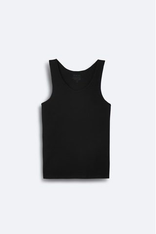 Avva Erkek Siyah Pamuklu Basic Regular Fit Atlet B009540