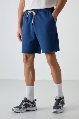 Air Jones Parlament Pamuklu Kalın Yumuşak Dokulu Comfort Fit Basic Erkek Şort - 81274 Mavi