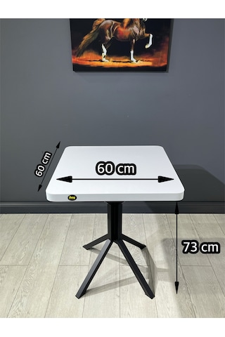 Mercan Beyaz 2 Kişilik Kare Mutfak Yemek Masası Takımı 2+1 Keten Gri 60 Cm Beyaz Gri 2'li