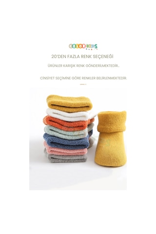Color Socks 5'li Erkek Bebek Kışlık Havlu Çorap Isı Emici Erkek