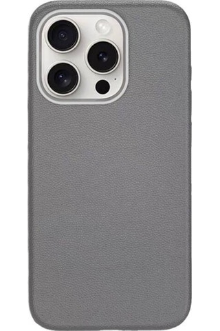 Apple Uyumlu iPhone 14 Pro Max Kılıf Magsafe Destekli Premium Pu Deri Kapak Royal Case/adora Gri