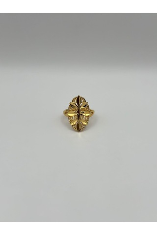 Arnes Jewelry Çelik 22 Ayar Altın Kaplama Ayarlanabilir Yüzük Ar506nes Gold