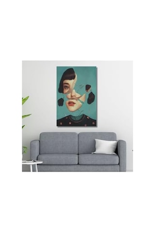 Tekli Dikey Kanvas Psikoloji Poliklinik Tablosu Sürrealist Kadın, 40 X 60 Genel