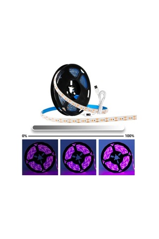Tongxida 3 M Su Geçirmez Led Dikim Dolum Işık, Usb El Tarama, Karartma, Tam Spektrum Bitki Lambası Mor - Pembe