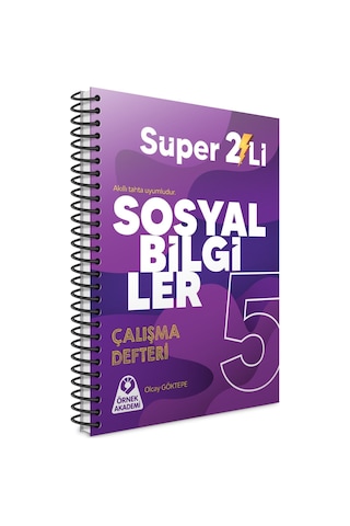 5. Sınıf Süper İkili Sosyal Bilgiler Seti Örnek Akademi