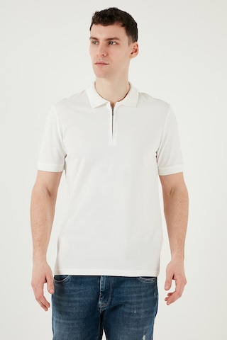Buratti Pamuklu Regular Fit Yarım Fermuarlı Erkek Polo Yaka T Shirt 5903008 Beyaz