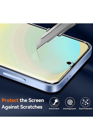 Samsung Galaxy S25 Uyumlu Kılıf Şeffaf Silikon + 9h Ekran Koruyucu Cam