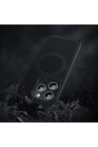 Benks Apple Uyumlu iPhone 14 Pro Kılıf Benks Karbon Magnetik Soğutucu Özellikli Telefon Kılıfı Benks-Kevlar2