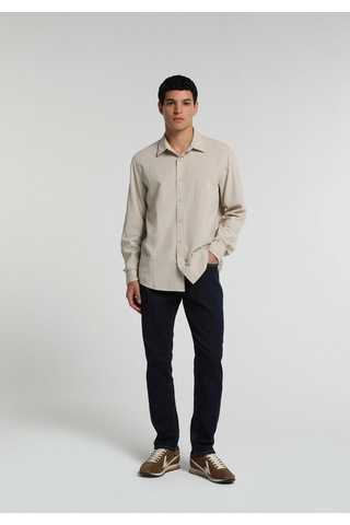Colin's Colins Regular Fit Shirt Neck Düz Erkek Taş Uzun Kol Gömlek Cl1081843 Q1.v1 Stn