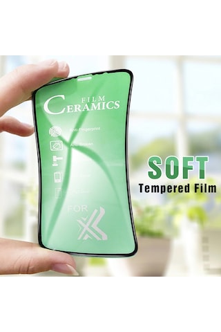 iPhone Uyumlu 13 Ekran Koruyucu 9d Seramik Nano Kırılmaz Cam Kavisli