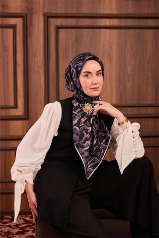 Silk Home Tivil Saf İpek 11491 - 09 Siyah Doku Desen siyah