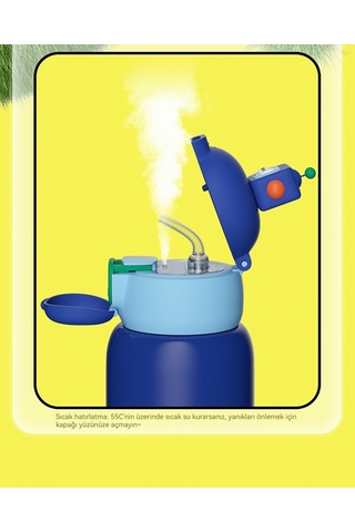 Eternal Luck 316 Paslanmaz Çelik Çocuk Termos Bardağı- Yeşil Çörek