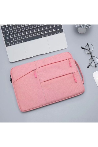 Yuntech01 15.6 İnç Lacivert Bilgisayar İç Çantası - Tablet Korumalı, Çok Fermuarlı, Dayanıklı Malzeme İle İş Ve Yaşam İçin El Çantası Siyah