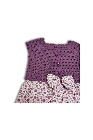 Uretti - Çiğdem 1390 - Örgü Kumaş Elbise - Mor