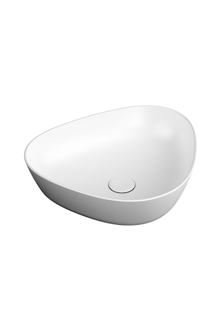 Vitra Plural Üçgen Alçak Çanak Lavabo Mat Beyaz 7812B401-0016