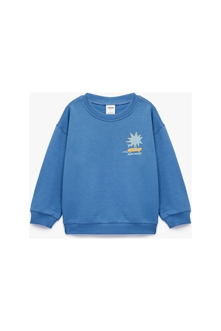 Koton Erkek Bebek Baskılı Uzun Kollu Bisiklet Yaka Pamuklu Şardonlu Sweatshirt Mavi Koton Erkek Bebek Baskılı Uzun Kollu Bisiklet Yaka Pamuklu Şardonlu Sweatshirt Mavi