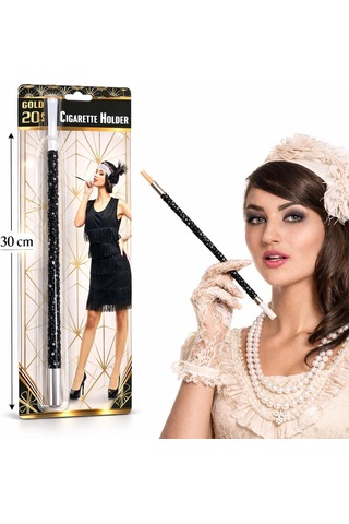 Znv Zenvia Mey İthalat 30 Cm Siyah Payetli Sigara Tutacağı 1920 Ler Gatsby Parti Aksesuarı Znv2025 Cmn
