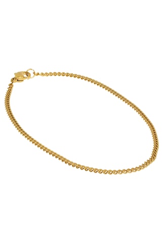 Erkek 2 Mm Zincir Çelik Bileklik Gold