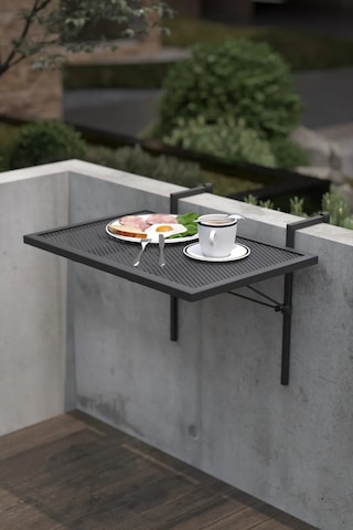 Retodesign Metal Katlanır Balkon Masası -askılı Katlanır Masa 500 Siyah