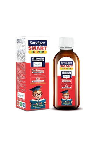 Kids Sıvı Form - Sitikolin Dha Omega 3 Norveç Balık Yağı Ve B12 - 150 Ml