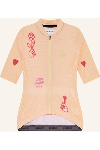 Cafe Du Cycliste Kadın Radtrikot Angelına Performance Fit T-shirt Turuncu Xs