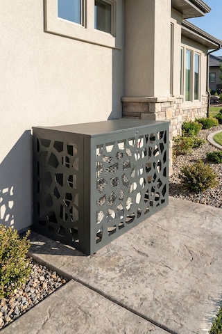 Klima Motoru/dış Ünite Gizleme/koruma Kafesi Xl 120x62x150 H Stone Antrasit