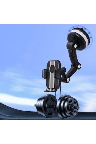 Araç İçi Telefon Tutucu Ayarlanabilir Uzayabilen 360 Dönebilen Vantuzlu Cam Ve Torpido İçin Uygun