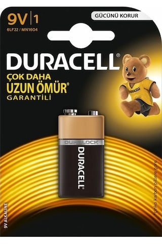 Duracell 6LF22/MN1604 Alkalin 9V Pil