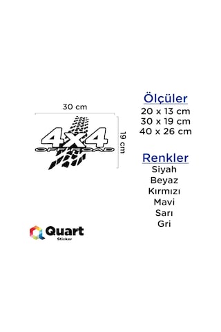 4X4 Off Road Sticker Lastik Izi Oto Sticker Araba Sticker