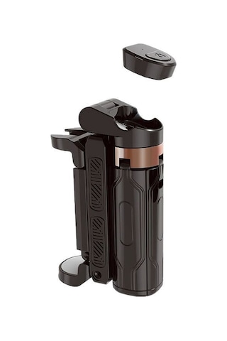 Geeksen Jc25 Bluetooth Kompakt Telefon Tripodu - 360 Derece Dönebilen, Işıklı Ve Folding Telefon Fotoğraf Çekim Aracı Siyah