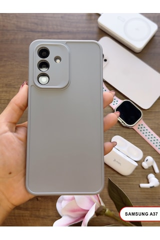 Samsung Galaxy A37 Uyumlu Kamera Korumalı Darbeye Dayanıklı Renk Atmayan Keep Silikon Kılıf Gri