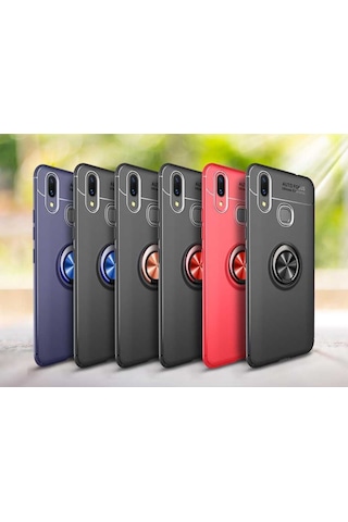 Xiaomi Mi Max 3 Kılıf Yüzüklü Magnetli Ravel Case