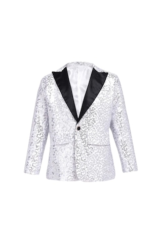 Bordo Çocuk Erkek Köpüklü Payetler Blazer Ceket Düğün Akşam Parti Dans Bir Düğme Resmi Takım Elbise Bordo