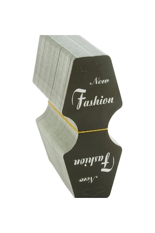 Kraft Mukavva Kolye Toka Kartı 200 Adet 5.5x14 Cm Takı Askılık Düzenleyici Bx-313741