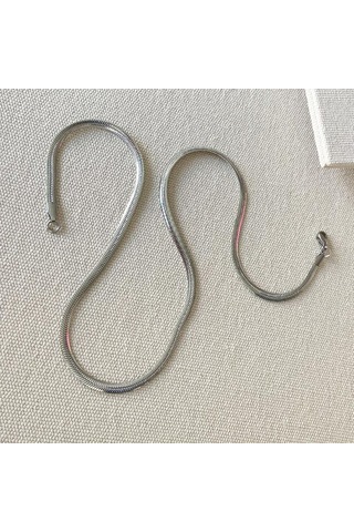 Kaplan Taşlı Trend İkili Çelik Kolye Çok renkli