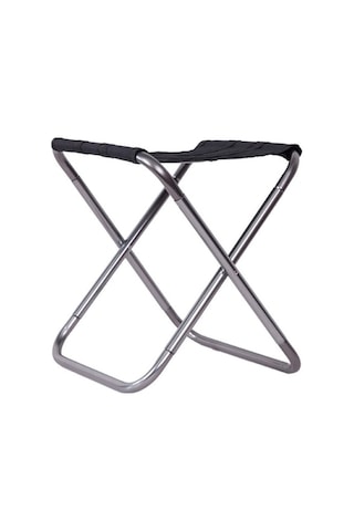 Novahub Açık Mekan Kamp Sandalyesi 7075 Alüminyum Balıkçı Barbekü Dışkısı, 24.5x22.5x27cm, Gümüş Gri Mavi Desen Mavi