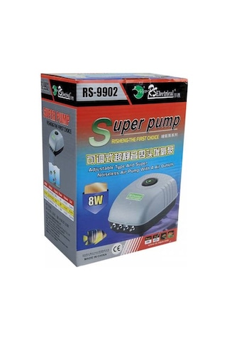 Rs-9902 Akvaryum Hava Motoru 4 Çıkış 8 L/Min 8w