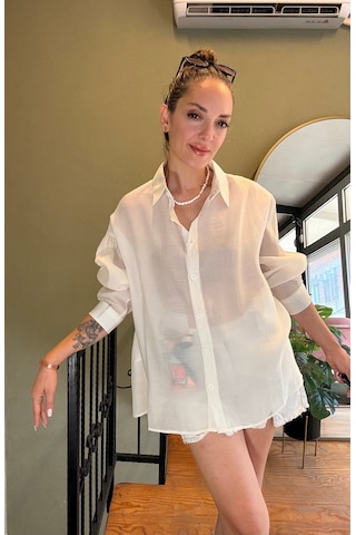 Ali Butik Krem Rahat Kalıp Dökümlü Gömlek