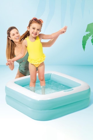 Intex Şişme Taban Mini Kare Havuz 86x86x25 Cm Mavi Çok Renkli