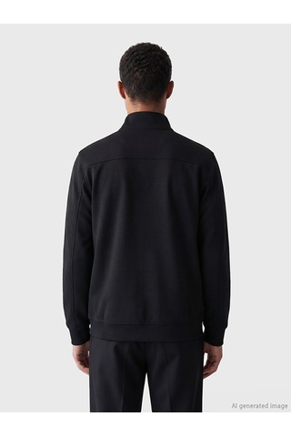 Lcw Vision Siyah Dik Yaka Erkek Fermuarlı Sweatshirt