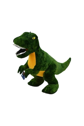 Dev 100 Cm Ayakta Duran Peluş Dinozor Gerçekçi Duruş, Yumuşacık Dev Eğlence Yeşil