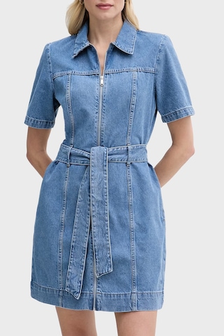 Calvin Klein % 100 Pamuk Kemerli Kot Gömlek Elbise Lv047g738gyrc Bayan Elbise Lv047g738g Yrc Mavi