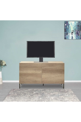 Roma 2 Kapaklı Modüler Tv Ünitesi - Açık Ceviz Tori 120x70x43 Cm Gxyxd