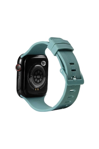 Ekılıf - Apple Uyumlu Watch 42mm - Kordon Silikon Kordon Krd-23 - Açık Yeşil
