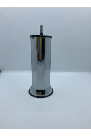 Metal, Krom 15 Cm İnce Diş M8 Vidalı Koltuk,baza,dolap Mobilya Ayağı 4 Adet Krom